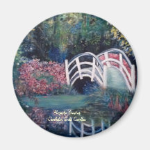 Inviting Bridge into Luscious Gardens Magnet