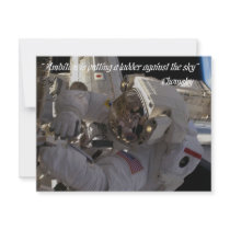 INVT card,"Ambition is putting a ladder...the sky" invitations