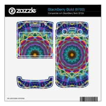 Inward Flower  kaleidoscope BlackBerry Bold Skin