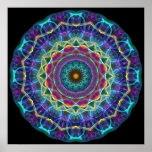 Inward Flower  kaleidoscope Posters