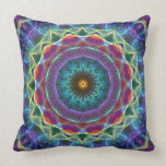 Inward Flower  kaleidoscope Throw Pillows