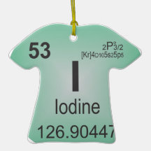 Iodine Individual Element of the Periodic Table Christmas Tree Ornament