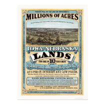Iowa and Nebraska Land Advertisement 1872 posters