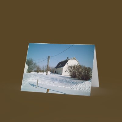Iowa Barn in the Winter Card by OutdoorArt