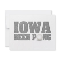 Iowa Beer Pong Personalized Invitations