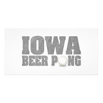 Iowa Beer Pong Custom Photo Card