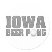 Iowa Beer Pong stickers by Drinking_Shirts Iowa Beer Pong stickers