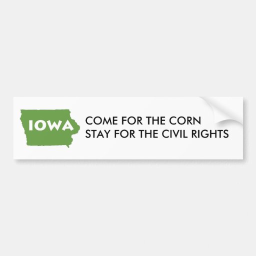Iowa Civil rights Bumper Stickers