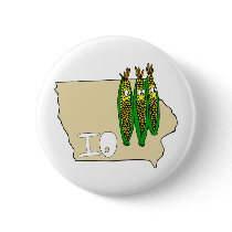 Iowa Corn Fields buttons by GeographyTees Iowa Corn Fields buttons