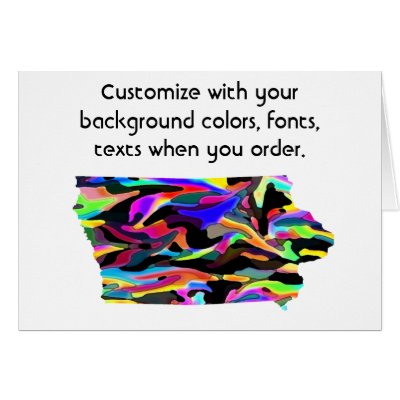 Iowa Customize colorful card how you like it by JKdesigns