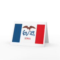 Iowa Flag Greeting Card