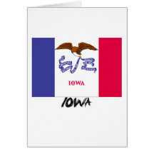 Iowa Flag Greeting Card