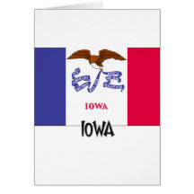 Iowa Flag Greeting Card