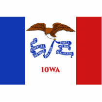 Iowa Flag Keychain Cut Out