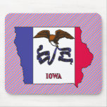 Iowa Flag Map Mousepad