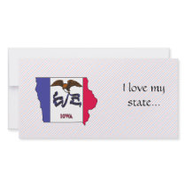 Iowa Flag Map Personalized Photo Card