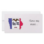 Iowa Flag Map Personalized Photo Card