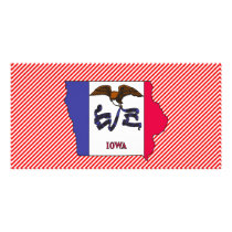 Iowa Flag Map photo cards