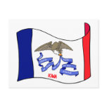 Iowa flag postcard