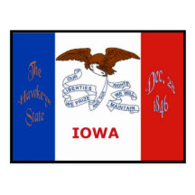 Iowa Flag Postcard