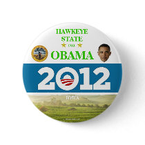 IOWA FOR OBAMA 2012 political pinback button