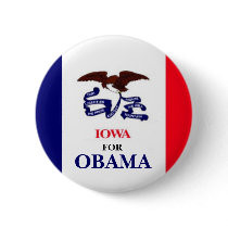 IOWA FOR OBAMA Button by elfyboy IOWA FOR OBAMA Button