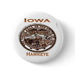 Iowa Hawkeye State Seal buttons
