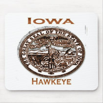 Iowa Hawkeye State Seal Mouse Pads