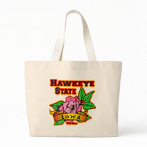 Iowa Hawkeye State Wild Rose Canvas Bags