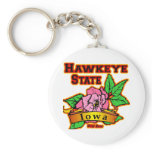 Iowa Hawkeye State Wild Rose keychains
