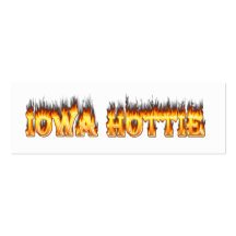 Iowa hottie fire and flames business card templates