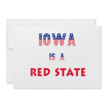 Iowa is a Red State Custom Announcement