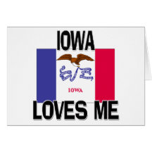 Iowa Loves Me Greeting Cards