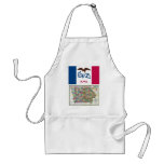 Iowa Map and State Flag aprons