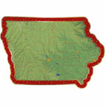 Iowa Map Christmas Ornament Cut Out