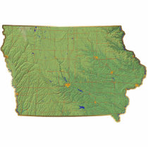 Iowa Map Keychain Cut Out