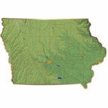 Iowa Map Magnet Cut Out