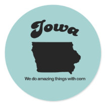 Iowa Motto - We do amazing things stickers by Shirtuosity Iowa Motto - We do amazing things stickers