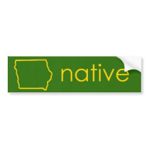 Iowa Native Bumper Sticker