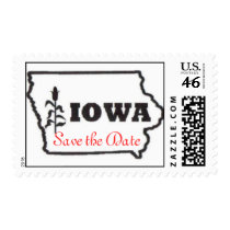 Iowa Save the Date Postage stamps