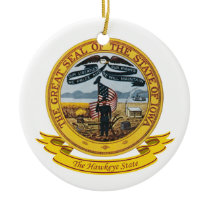 Iowa Seal Christmas Tree Ornament