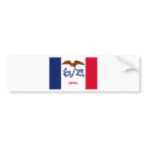 Iowa State Flag Bumper Sticker