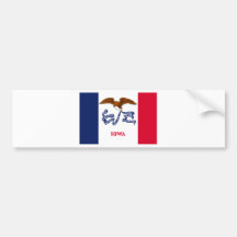 Iowa State Flag Bumper Sticker