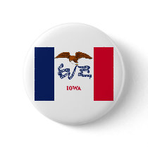 Iowa State Flag Pinback Button