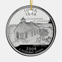 Iowa State Quarter Christmas Ornaments
