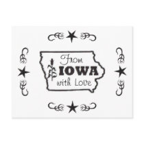 Iowa State With Love Western Star Postcard postcards