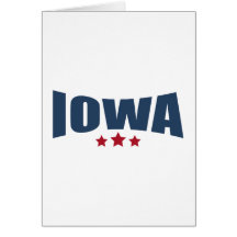Iowa Three Stars Design Card
