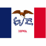 Iowa, United States flag Photo Cutout