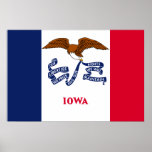 Iowa, United States flag Print