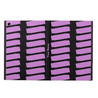 iPad Air Case Lt. Purple Abstract Pattern on Black
